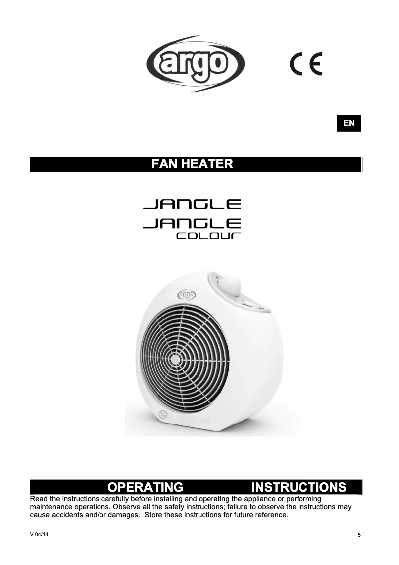 Imagen de la primera página del manual del dispositivo Jangle