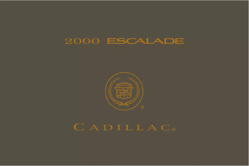 Imagen de la primera página del manual del dispositivo Escalade (2000)