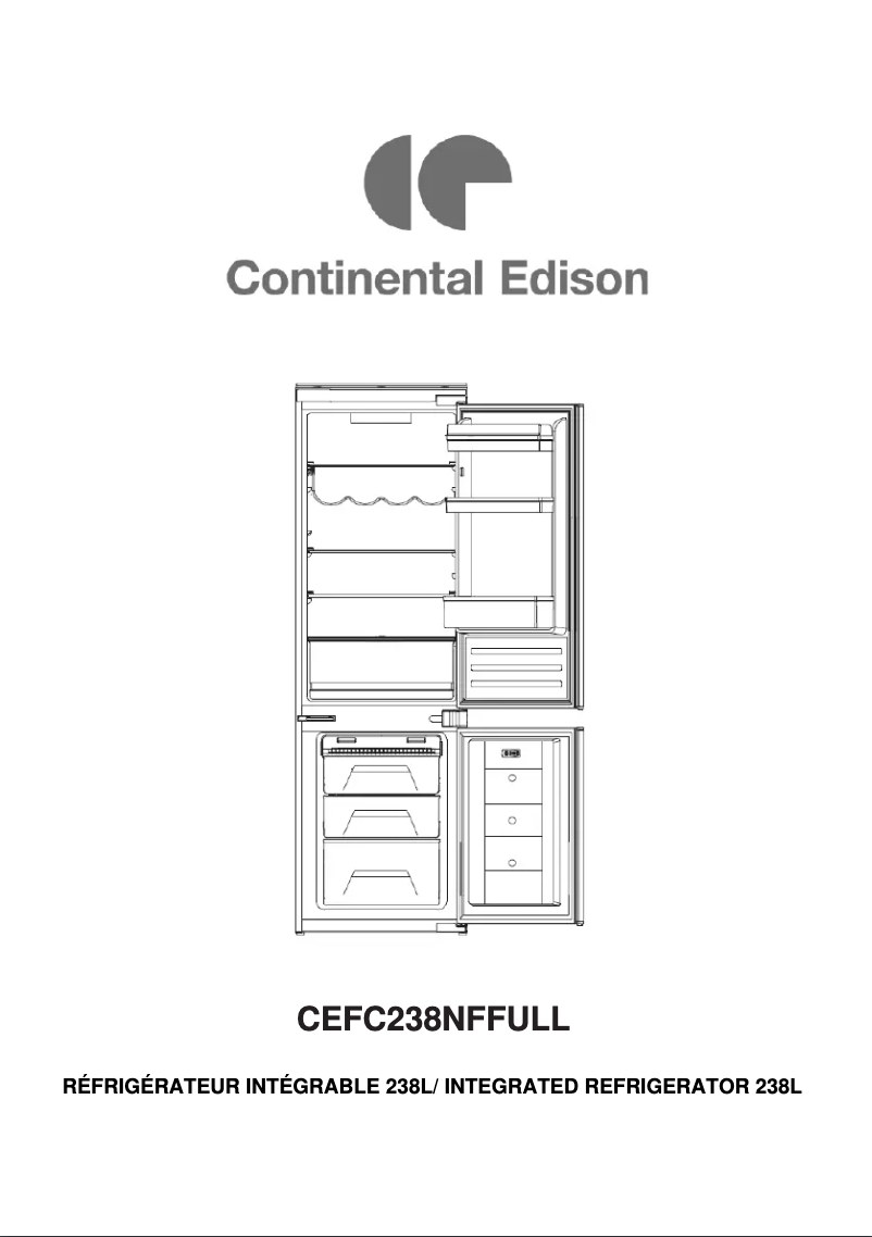 Página 1 del manual Manual de usuario Continental Edison CEFC238NFFULL