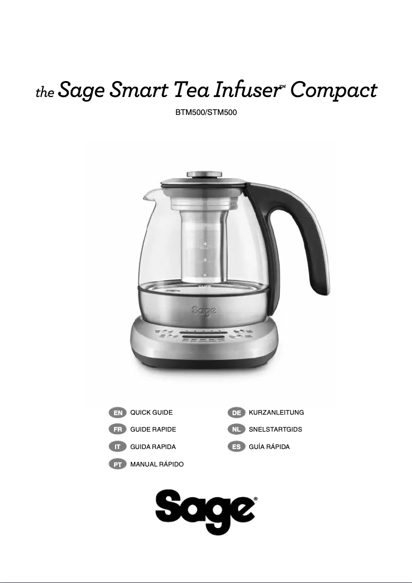 Página 1 del manual Manual de usuario Sage Smart Tea Infuser Compact STM500