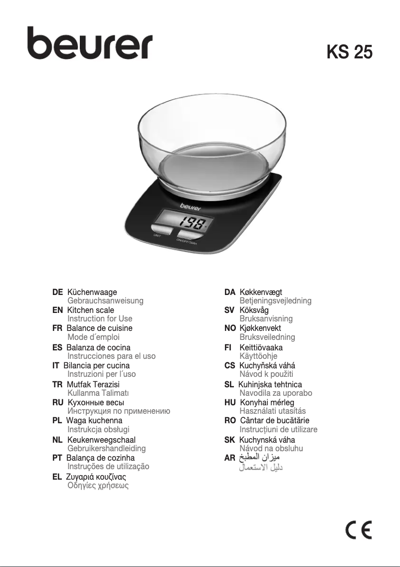 Página 1 del manual Manual de usuario Beurer KS 25