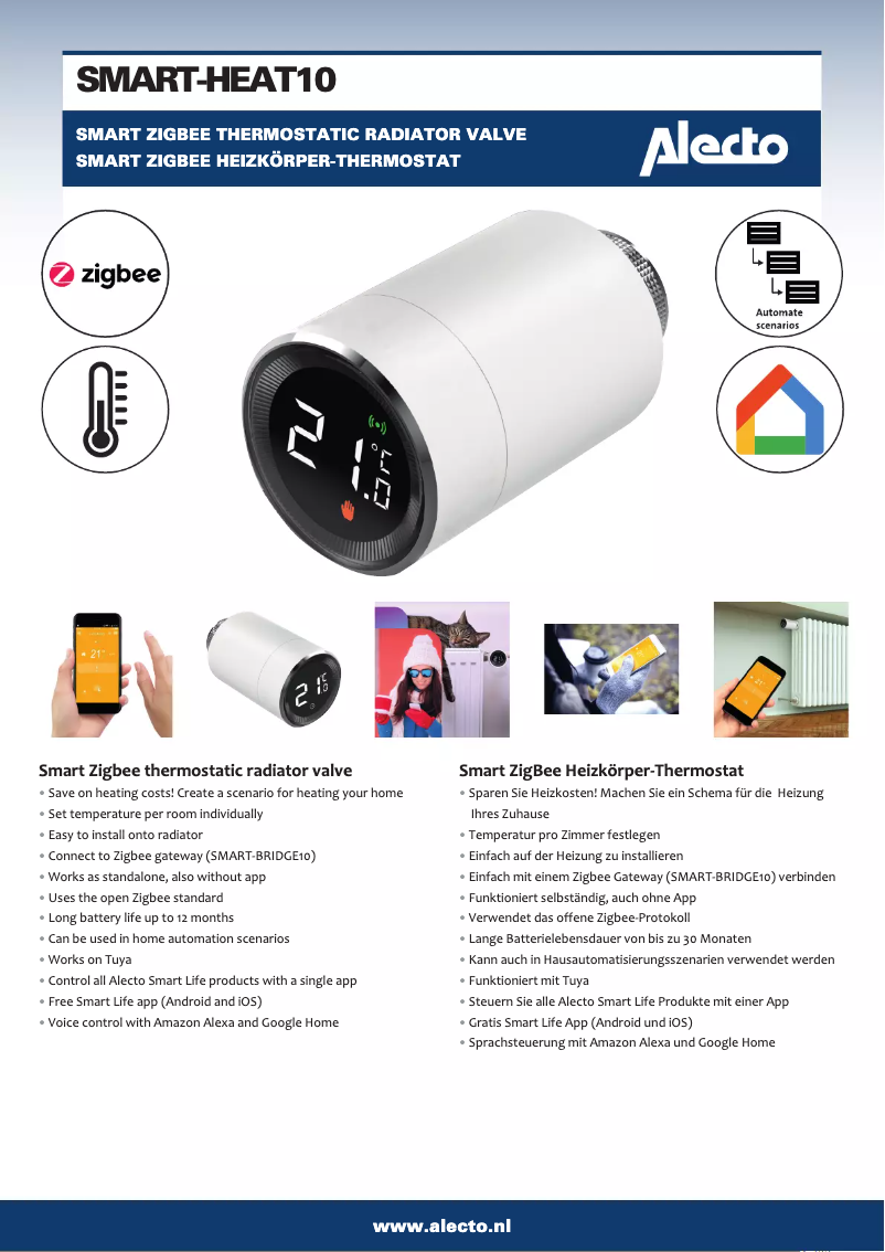 Imagen de la primera página del manual del dispositivo SMART-HEAT10