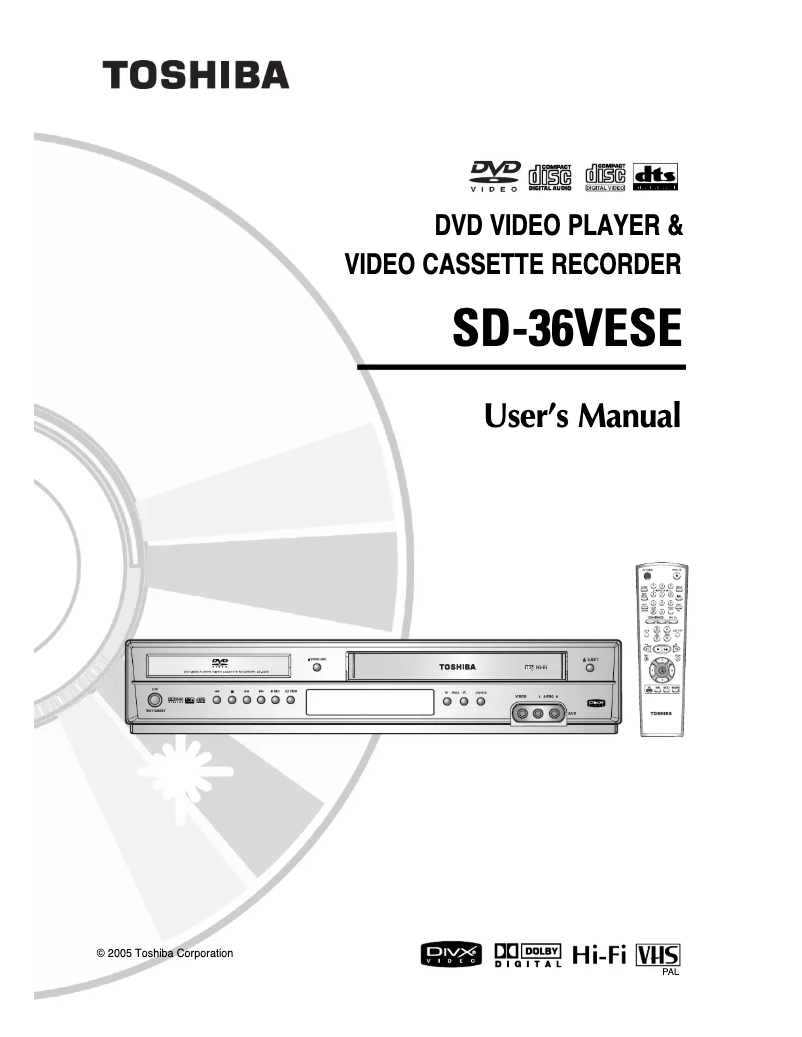 Imagen de la primera página del manual del dispositivo SD-36VESE