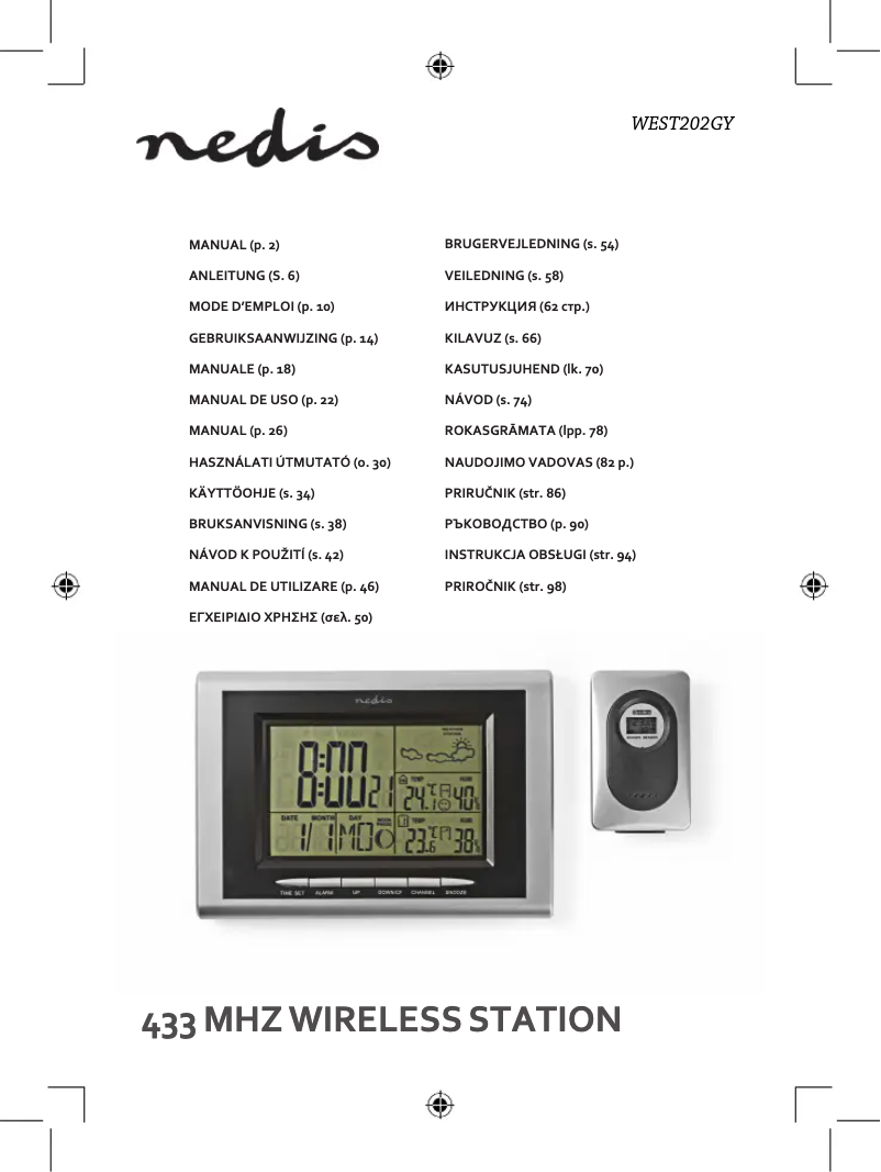 Imagen de la primera página del manual del dispositivo WEST202GY