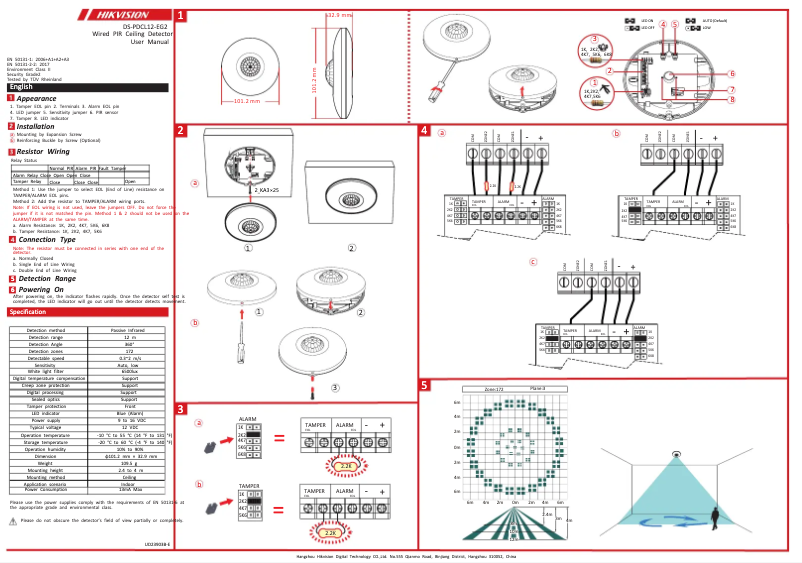 Imagen de la primera página del manual del dispositivo DS-PDCL12-EG2