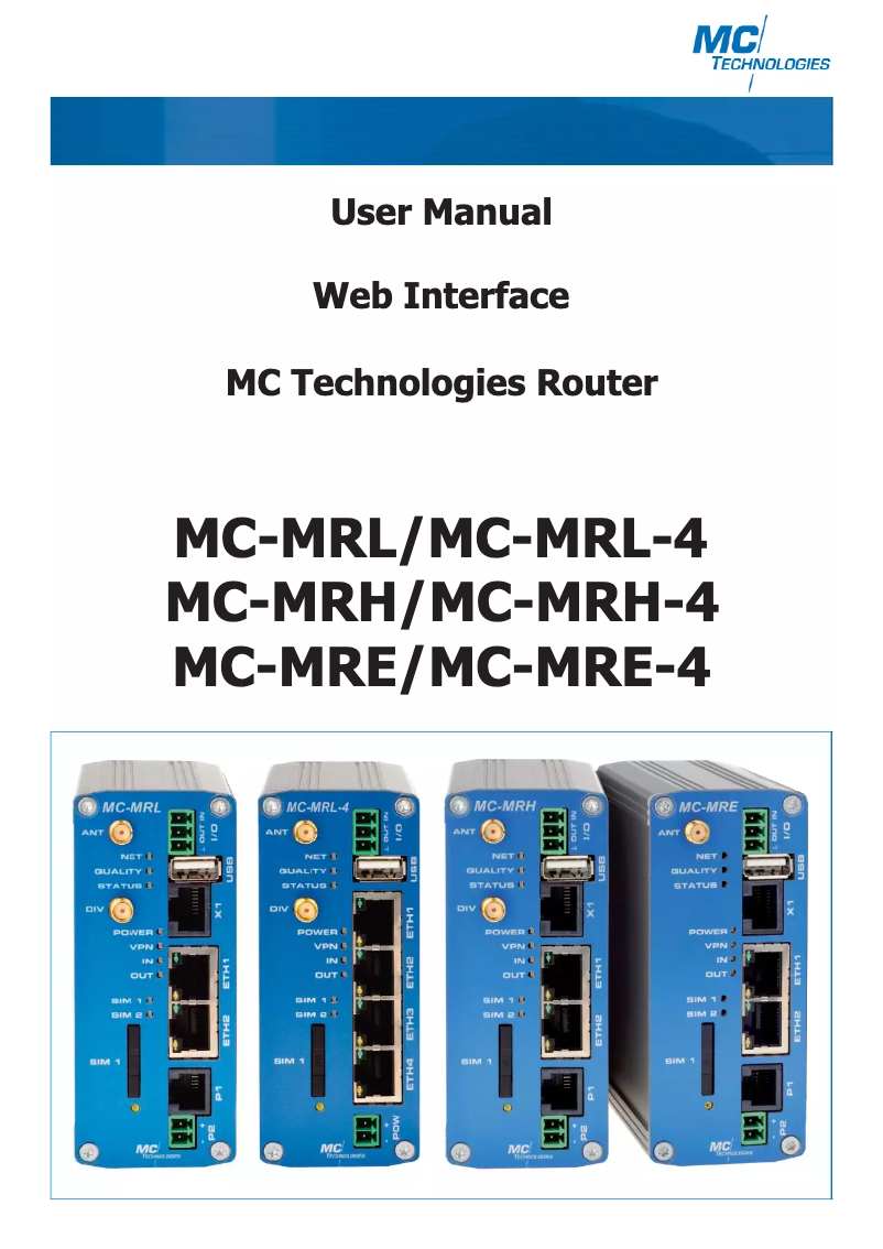 Página 1 del manual Manual de usuario MC Technologies MC MRH-4