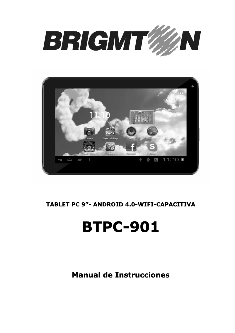 Página 1 del manual Manual de usuario Brigmton BTPC-901