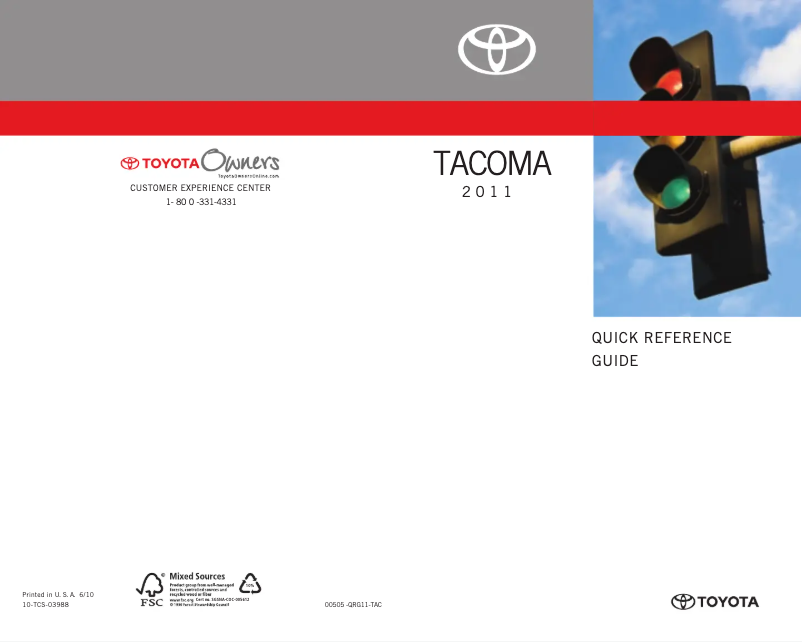 Página 1 del manual Manual de usuario Toyota Tacoma (2011)
