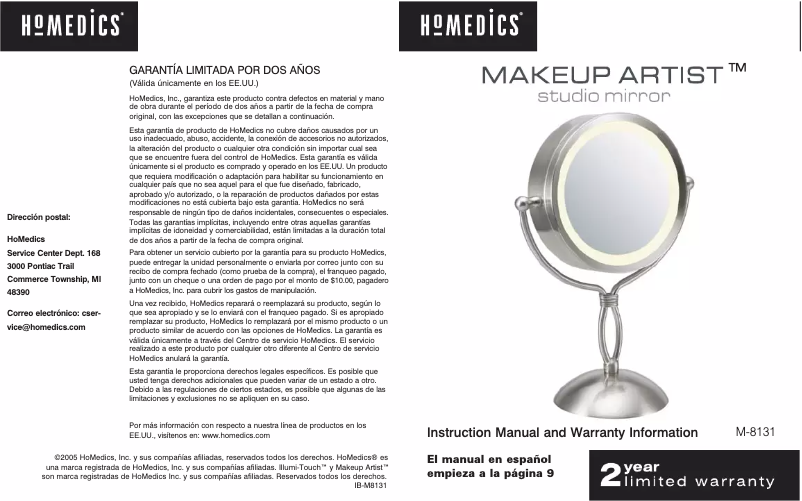 Imagen de la primera página del manual del dispositivo M-8131