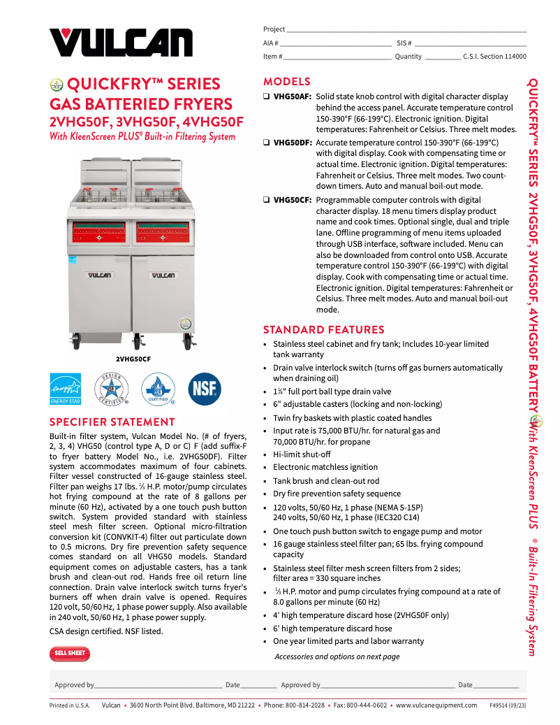 Imagen de la primera página del manual del dispositivo VHG50
