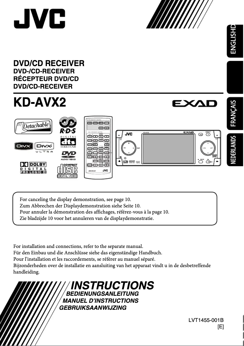 Página 1 del manual Manual de usuario JVC KD-AVX2