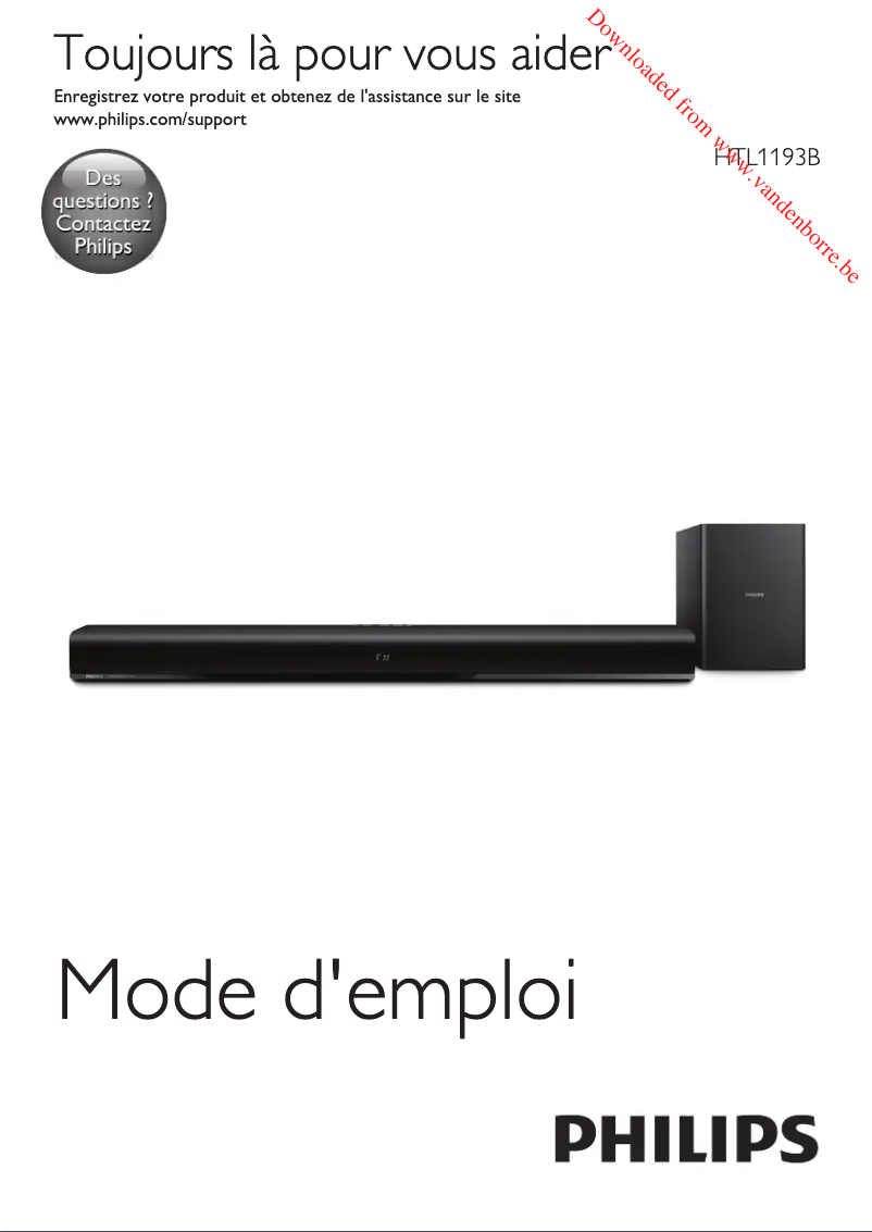 Imagen de la primera página del manual del dispositivo HTL1193B