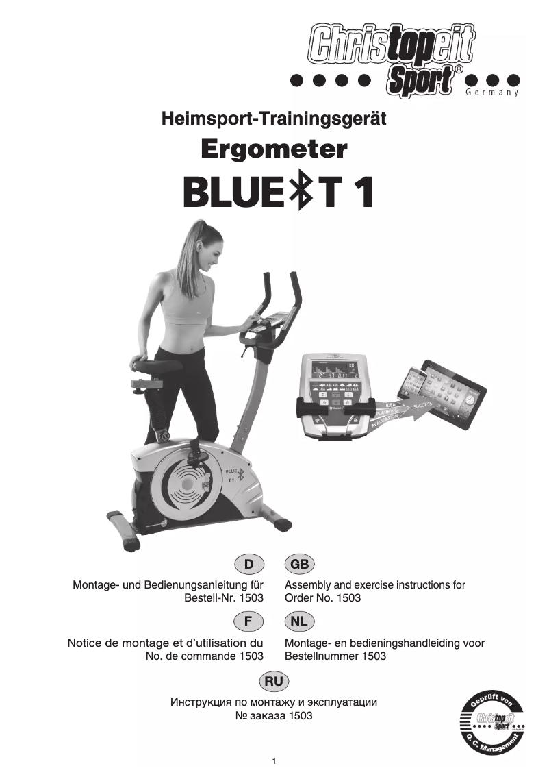 Imagen de la primera página del manual del dispositivo Blue T1