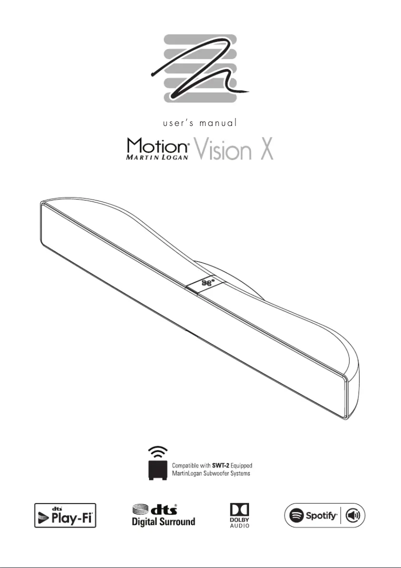 Imagen de la primera página del manual del dispositivo Motion Vision X