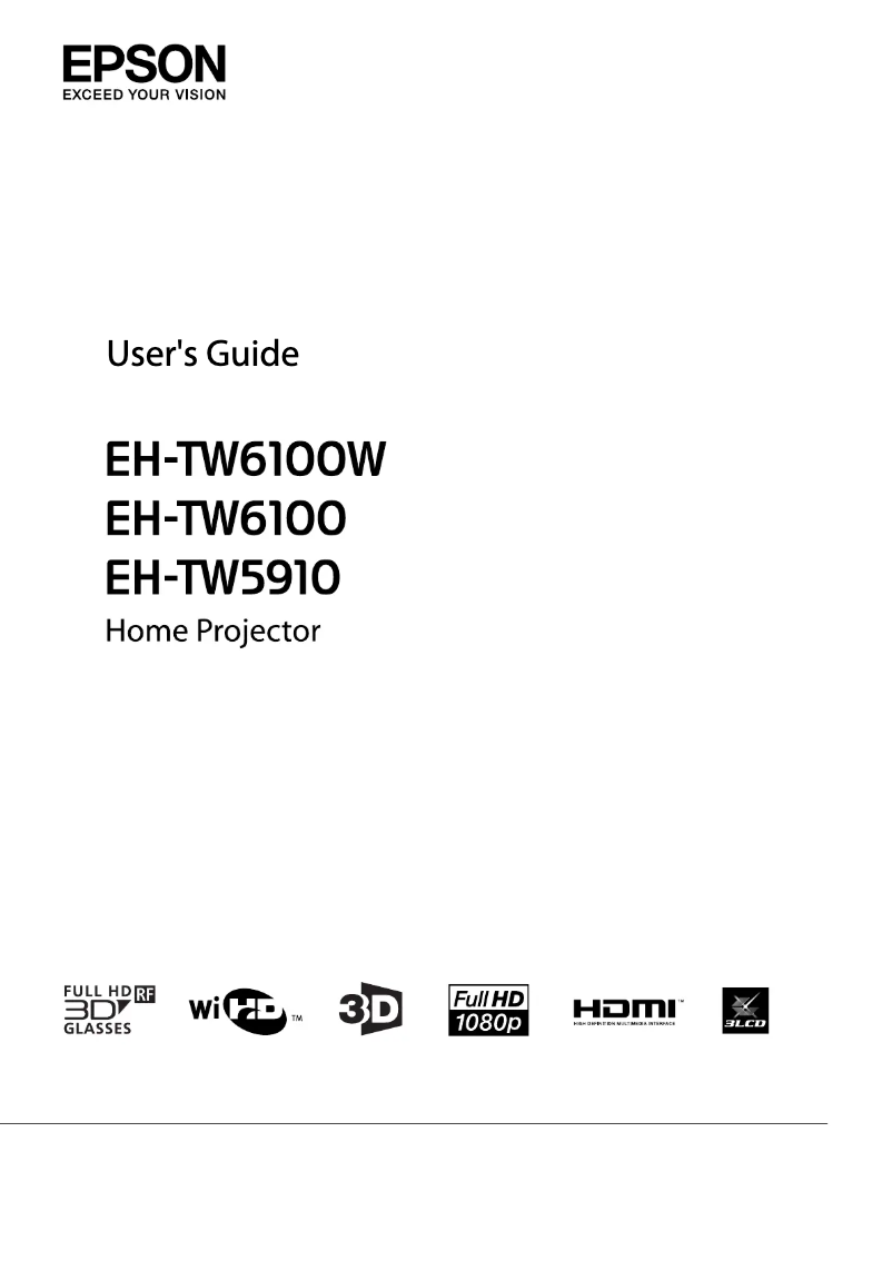 Página 1 del manual Manual de usuario Epson EH-TW6100