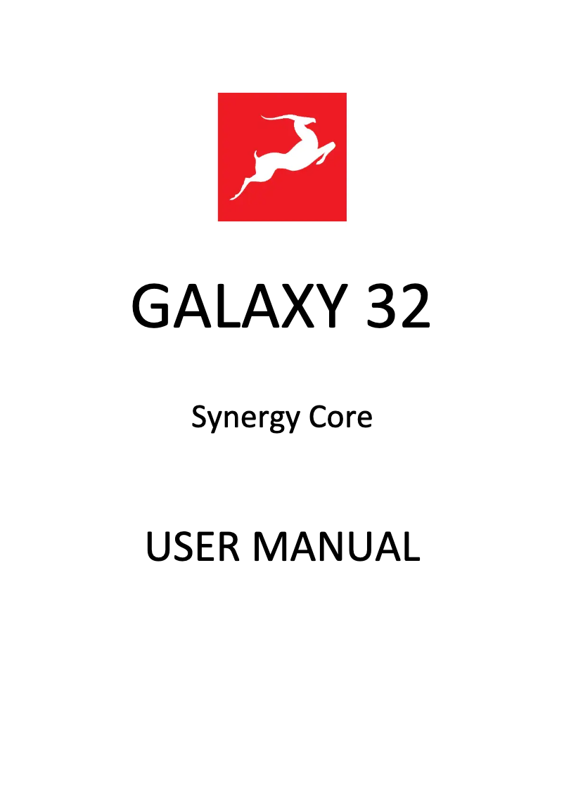 Imagen de la primera página del manual del dispositivo Galaxy 32 Synergy Core