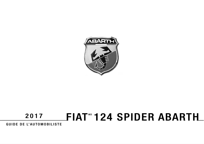 Imagen de la primera página del manual del dispositivo 124 Spider Abarth (2017)