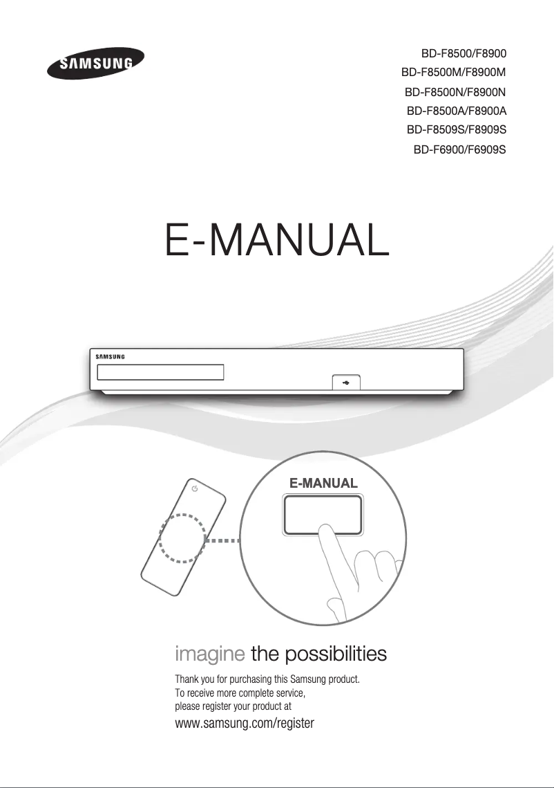 Imagen de la primera página del manual del dispositivo BD-F8900M