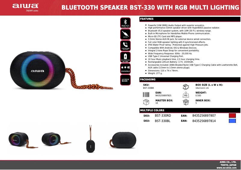 Imagen de la primera página del manual del dispositivo BST-330BK