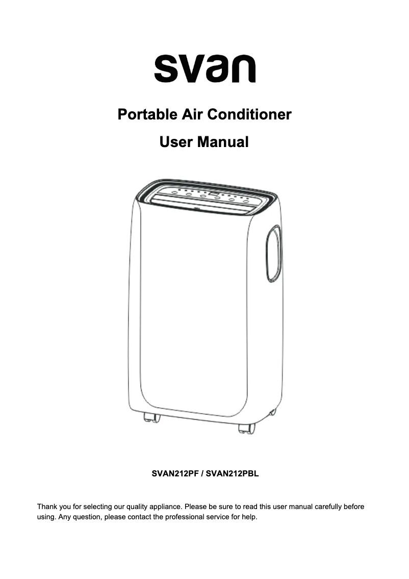 Imagen de la primera página del manual del dispositivo SVAN212PBL