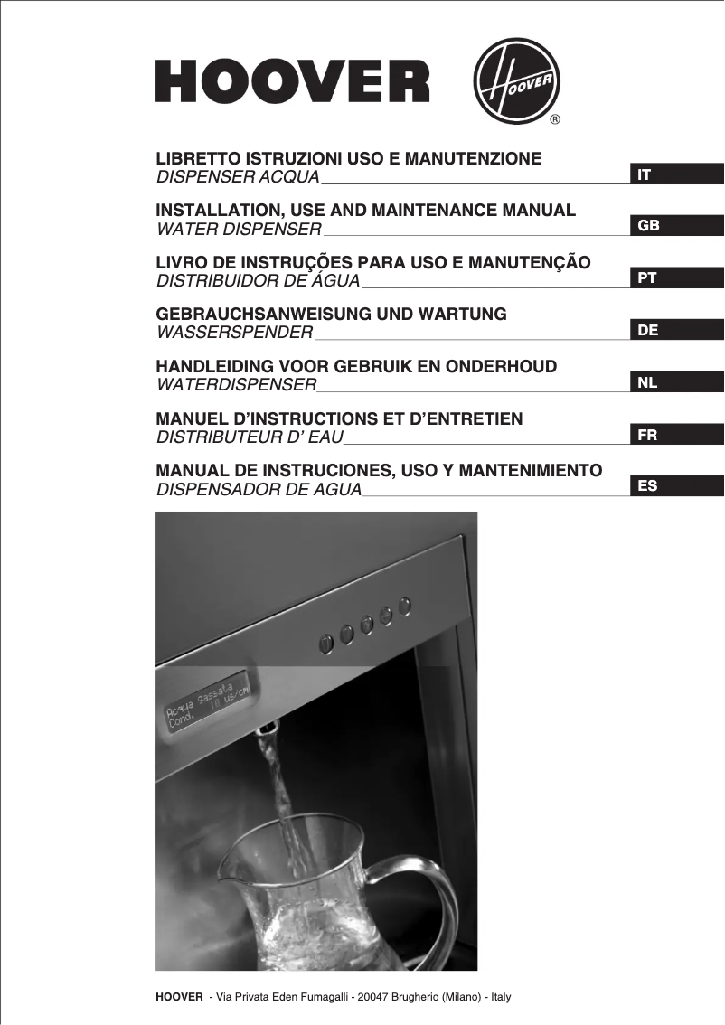 Página 1 del manual Manual de usuario Hoover HPWD140X