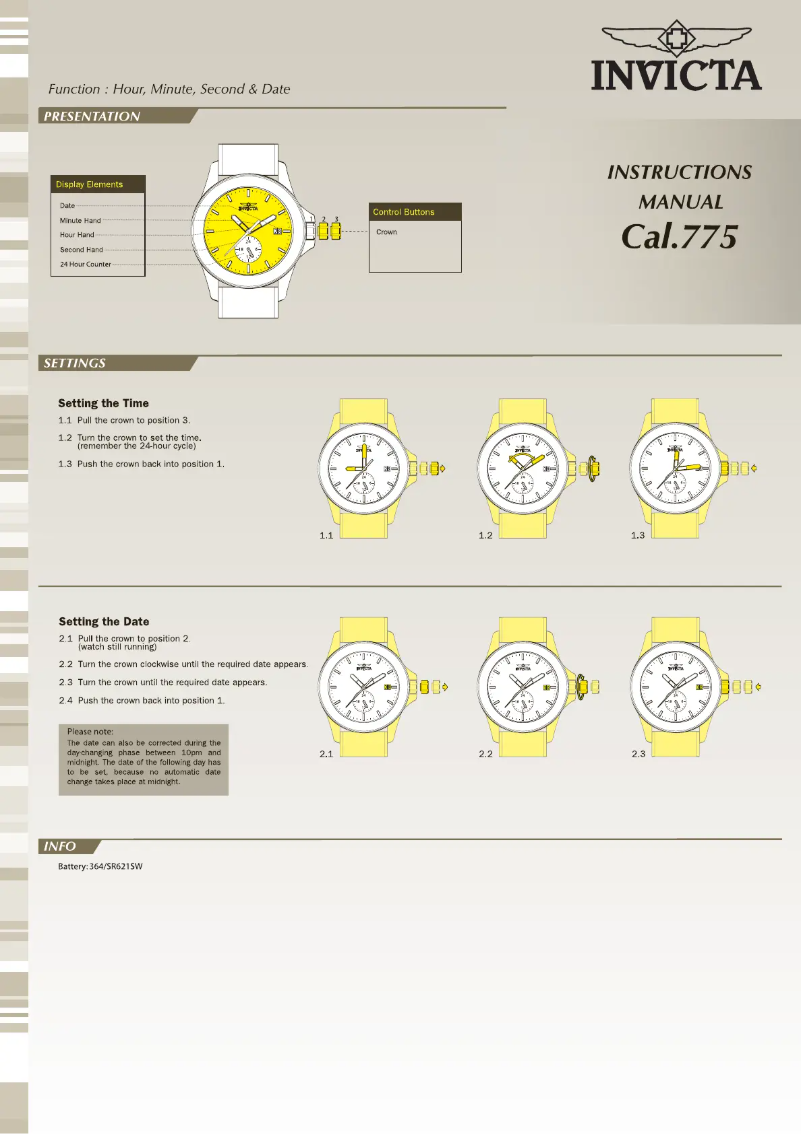 Página 1 del manual Manual de usuario Invicta Just For Her 17373