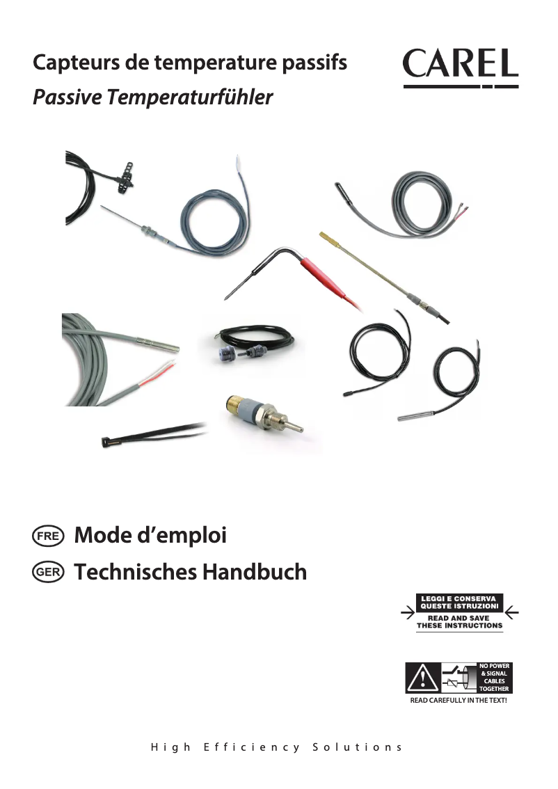 Página 1 del manual Manual de usuario Carel PT1000