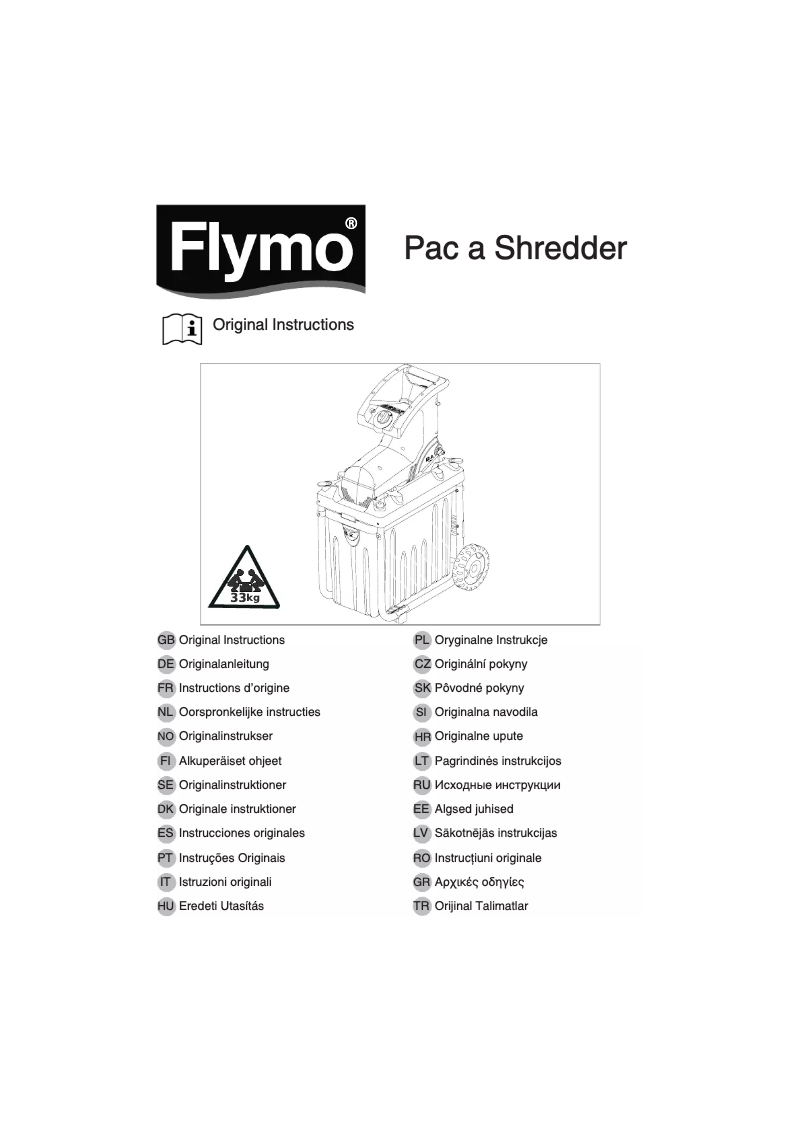 Página 1 del manual Manual de usuario Flymo Pac a