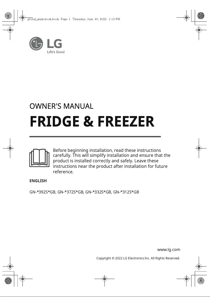 Página nº 1 - Manual de usuario LG GN-F332SBGB