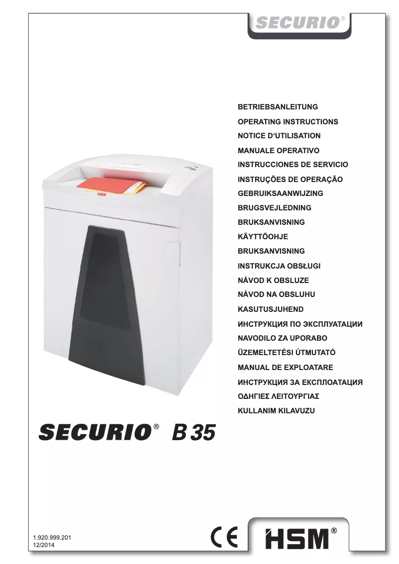 Página 1 del manual Manual de usuario HSM Securio B35