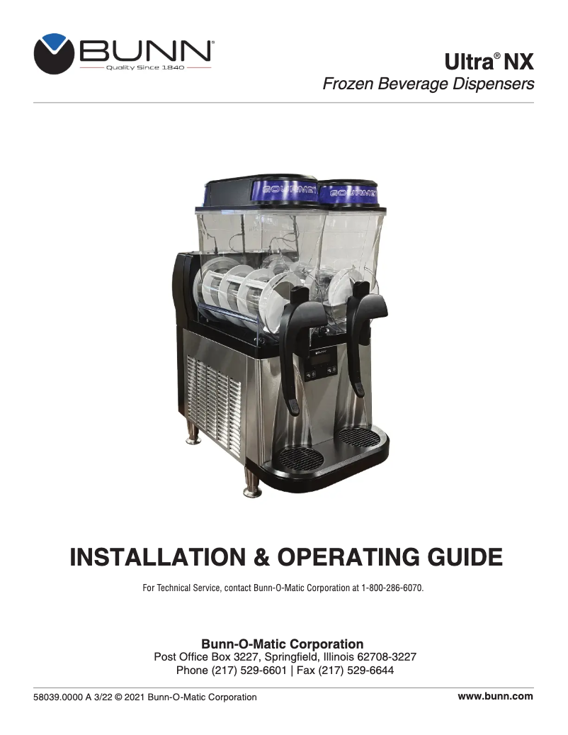 Imagen de la primera página del manual del dispositivo ULTRA NX