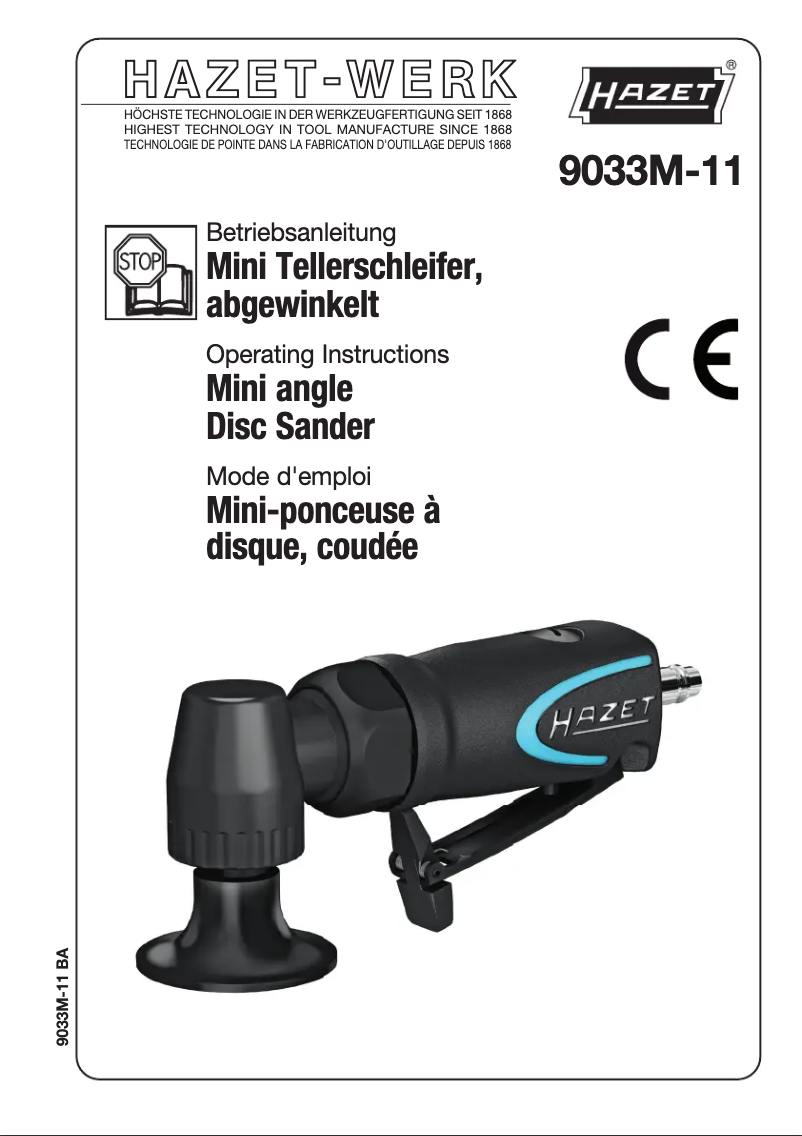Imagen de la primera página del manual del dispositivo 9033M-11