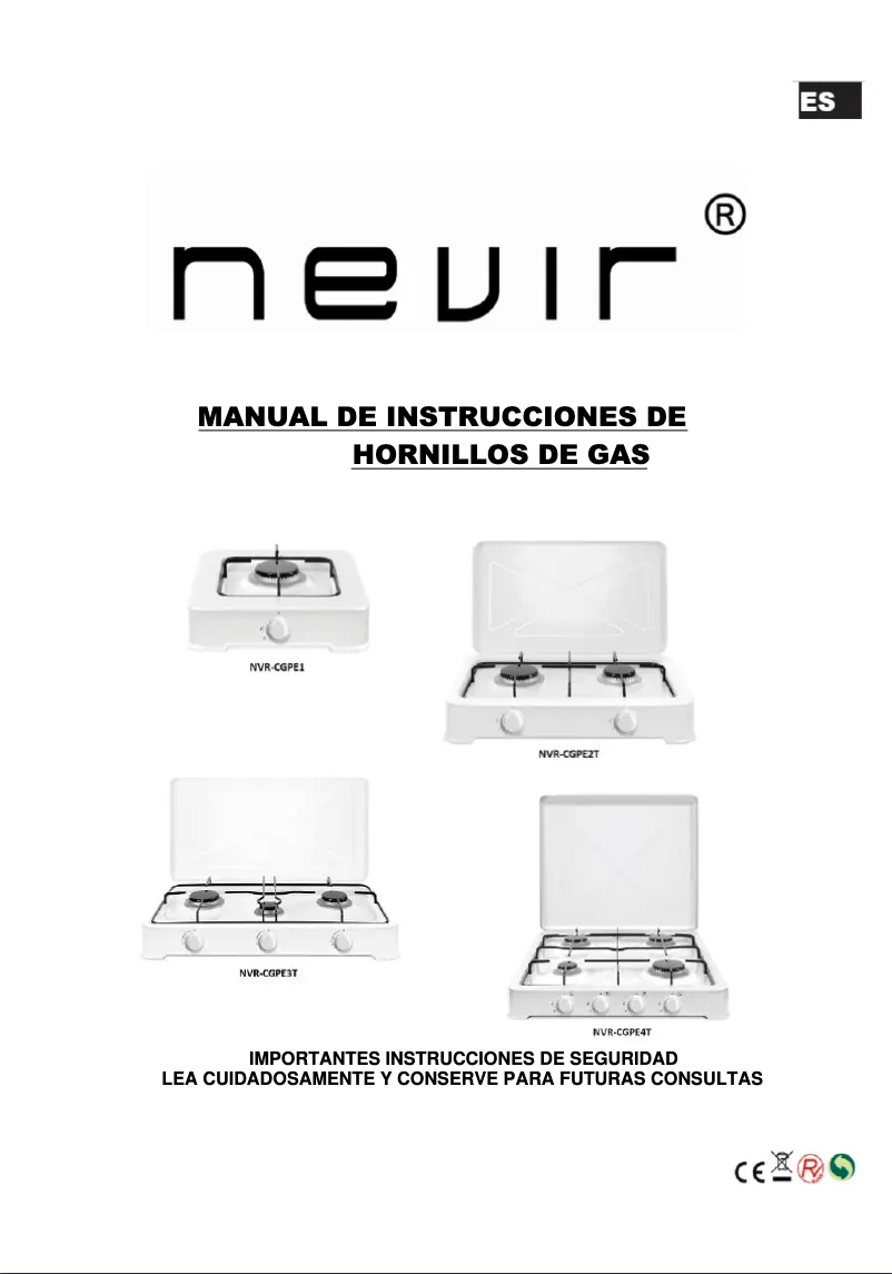 Página 1 del manual Manual de usuario Nevir NVR-CGPE3T