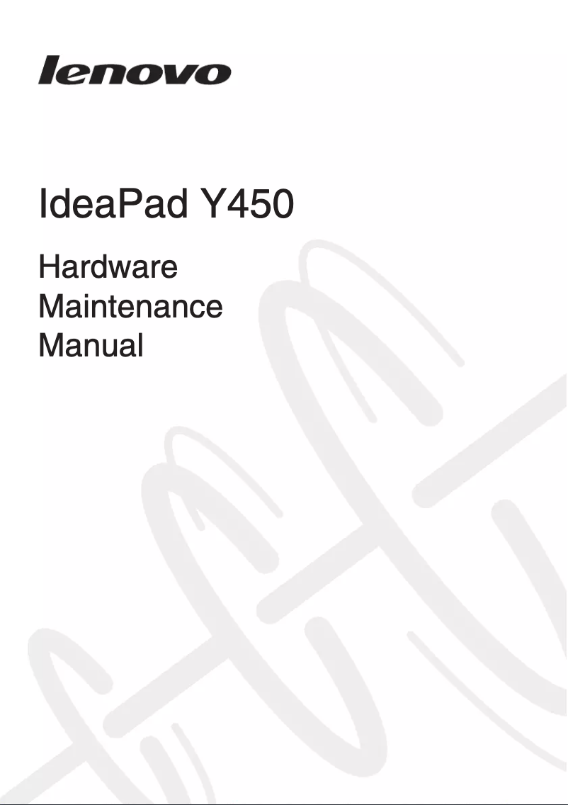 Imagen de la primera página del manual del dispositivo IdeaPad Y450