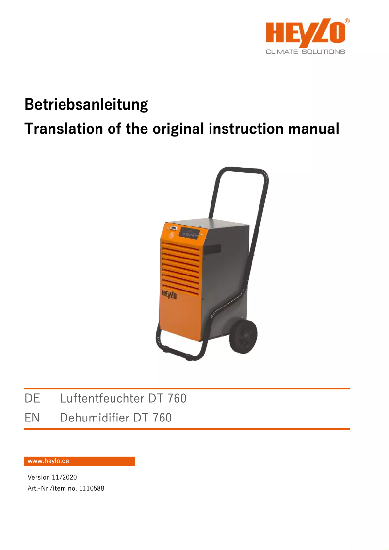 Página 1 del manual Manual de usuario Heylo DT 760