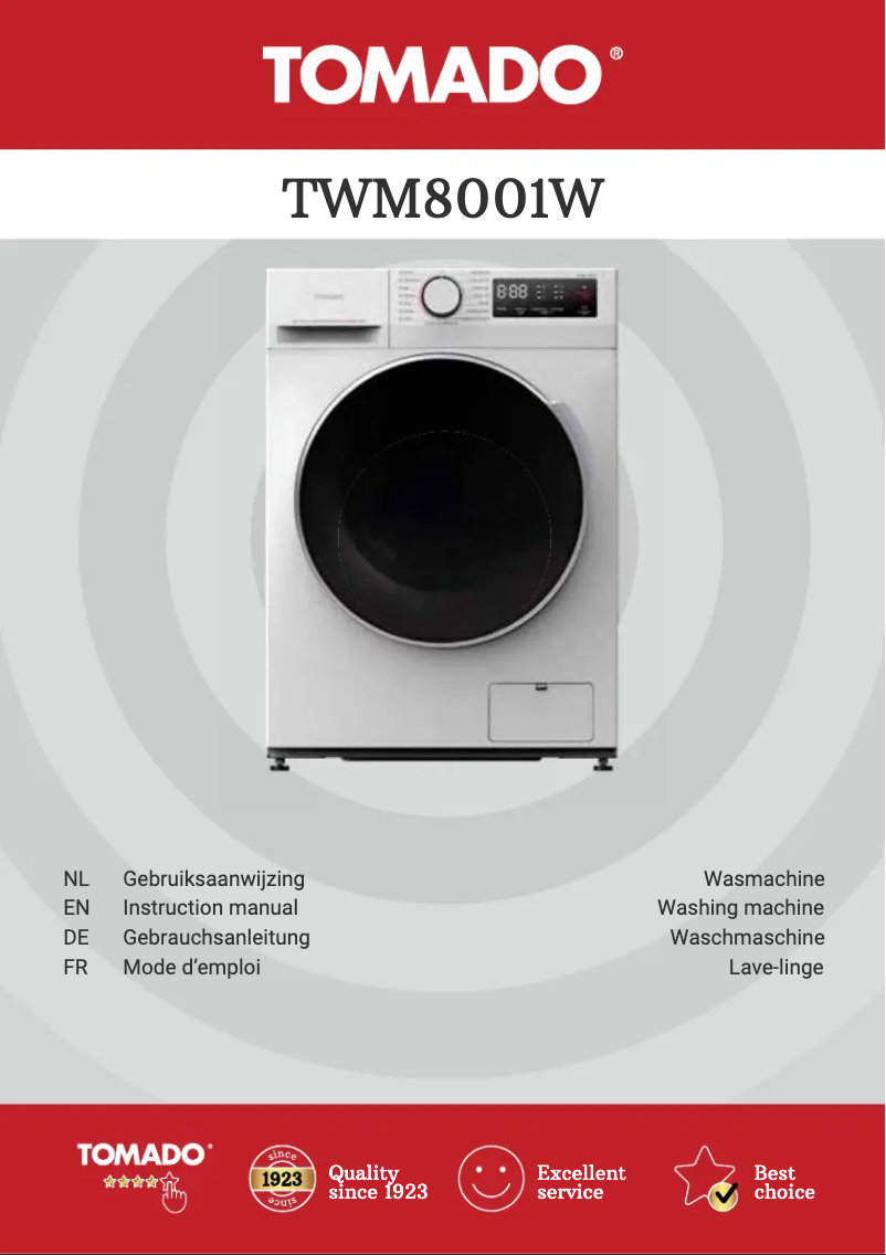 Imagen de la primera página del manual del dispositivo TWM8001W