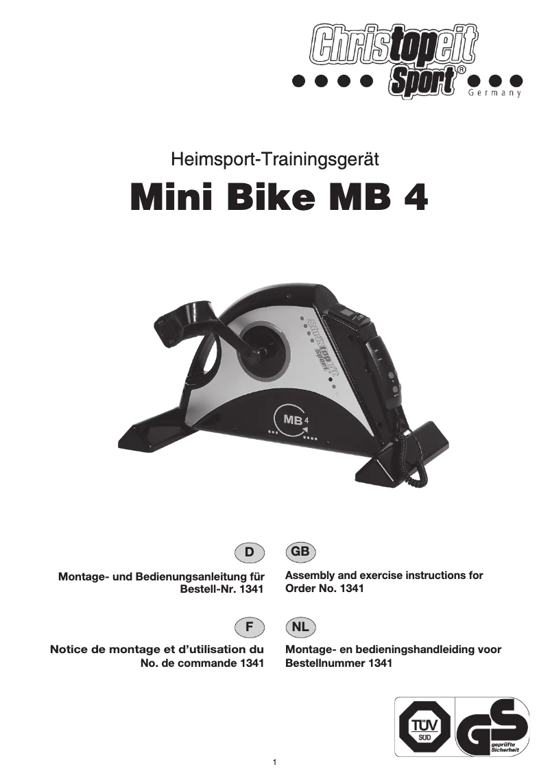 Imagen de la primera página del manual del dispositivo MB 4