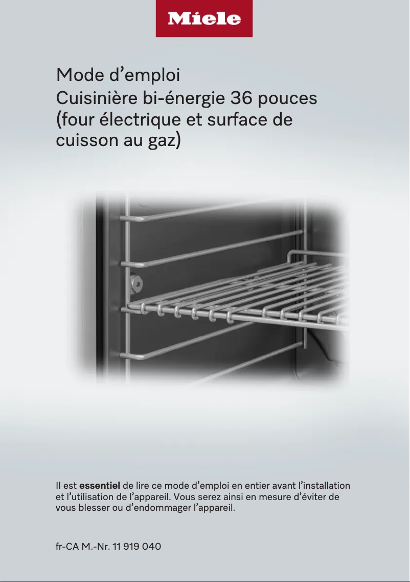 Imagen de la primera página del manual del dispositivo HR 1934-3 G DF