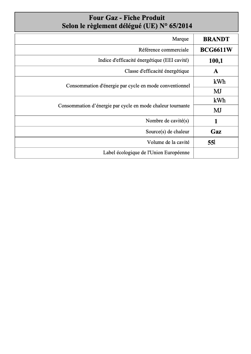 Imagen de la primera página del manual del dispositivo BCG6611W