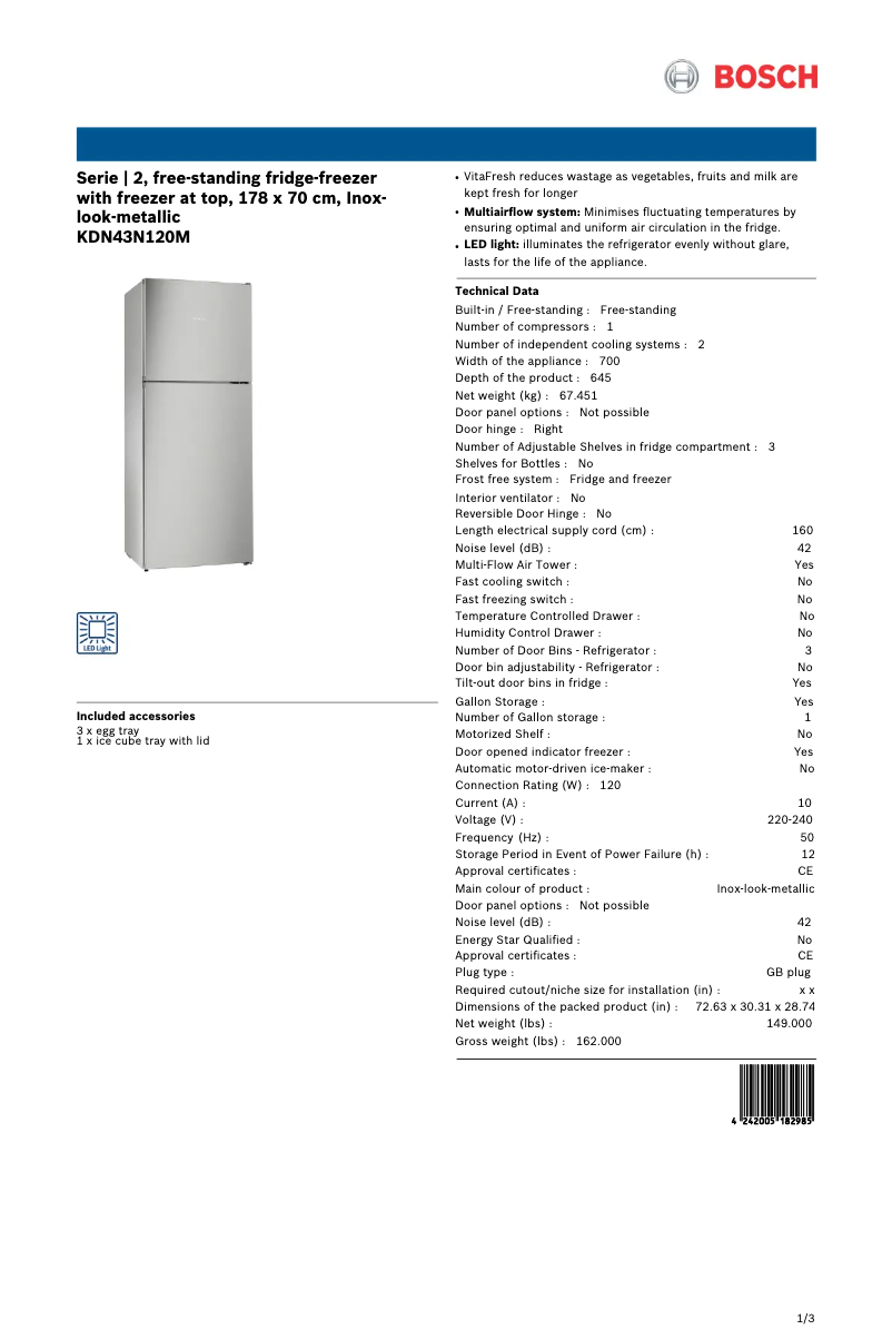 Imagen de la primera página del manual del dispositivo KDN43N120M