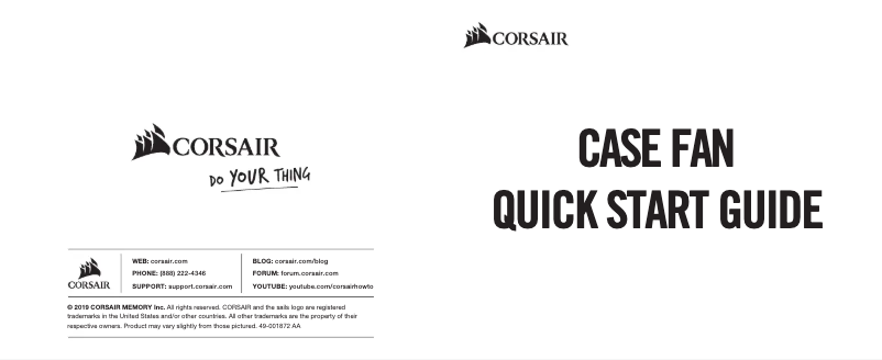 Página nº 1 - Guía de inicio rápido Corsair HD120