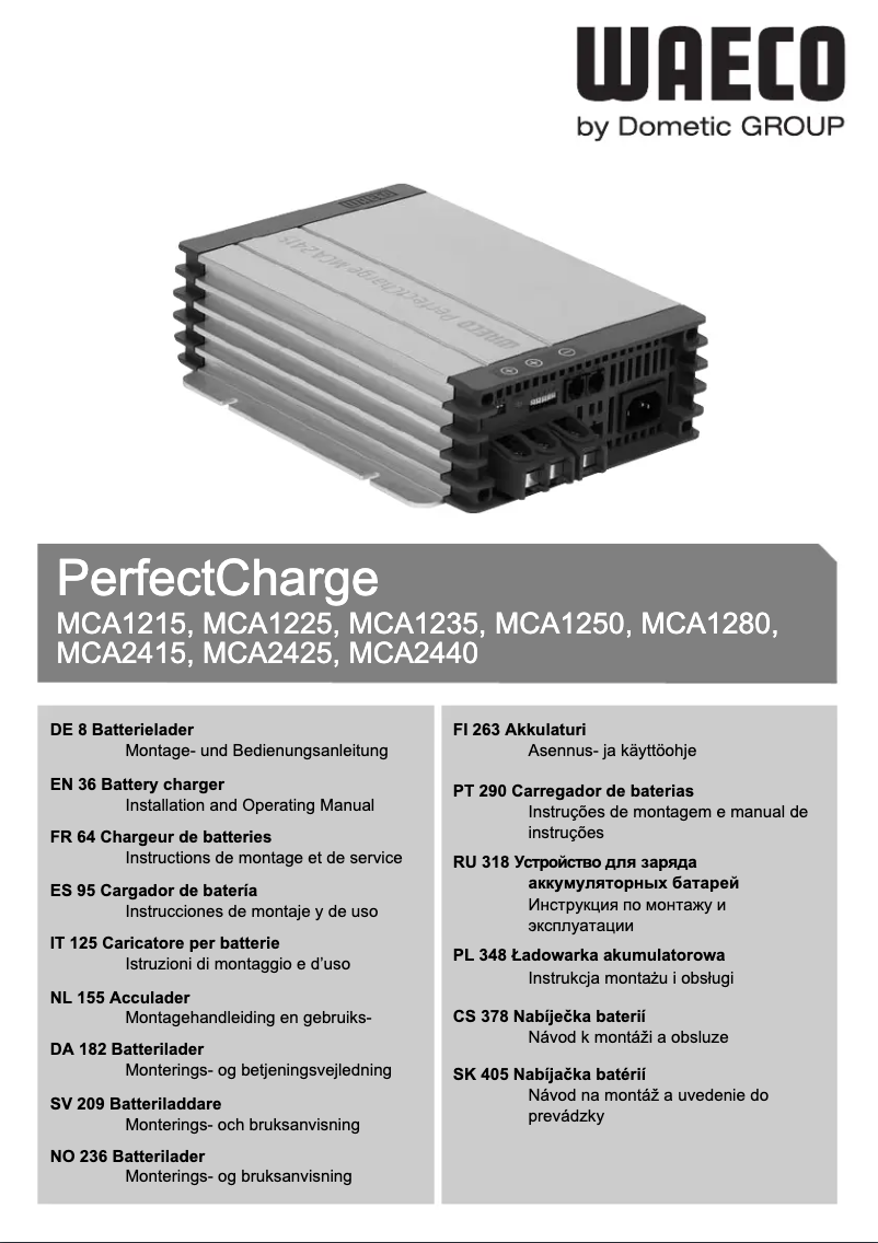 Imagen de la primera página del manual del dispositivo MCA1235