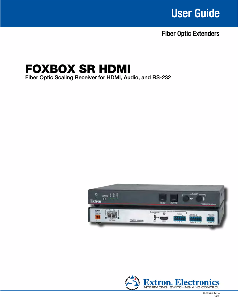 Página 1 del manual Manual de usuario Extron FOXBOX SR HDMI SM