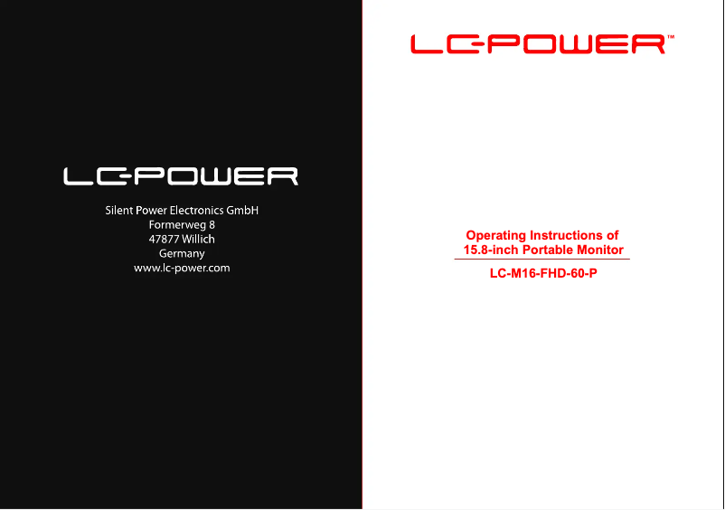 Página 1 del manual Manual de usuario LC-Power LC-M16-FHD-60-P