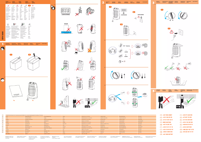 Página 1 del manual Manual de usuario Zibro EFH 1800