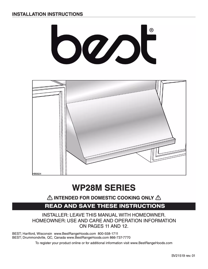 Imagen de la primera página del manual del dispositivo Classico WP28M48SB