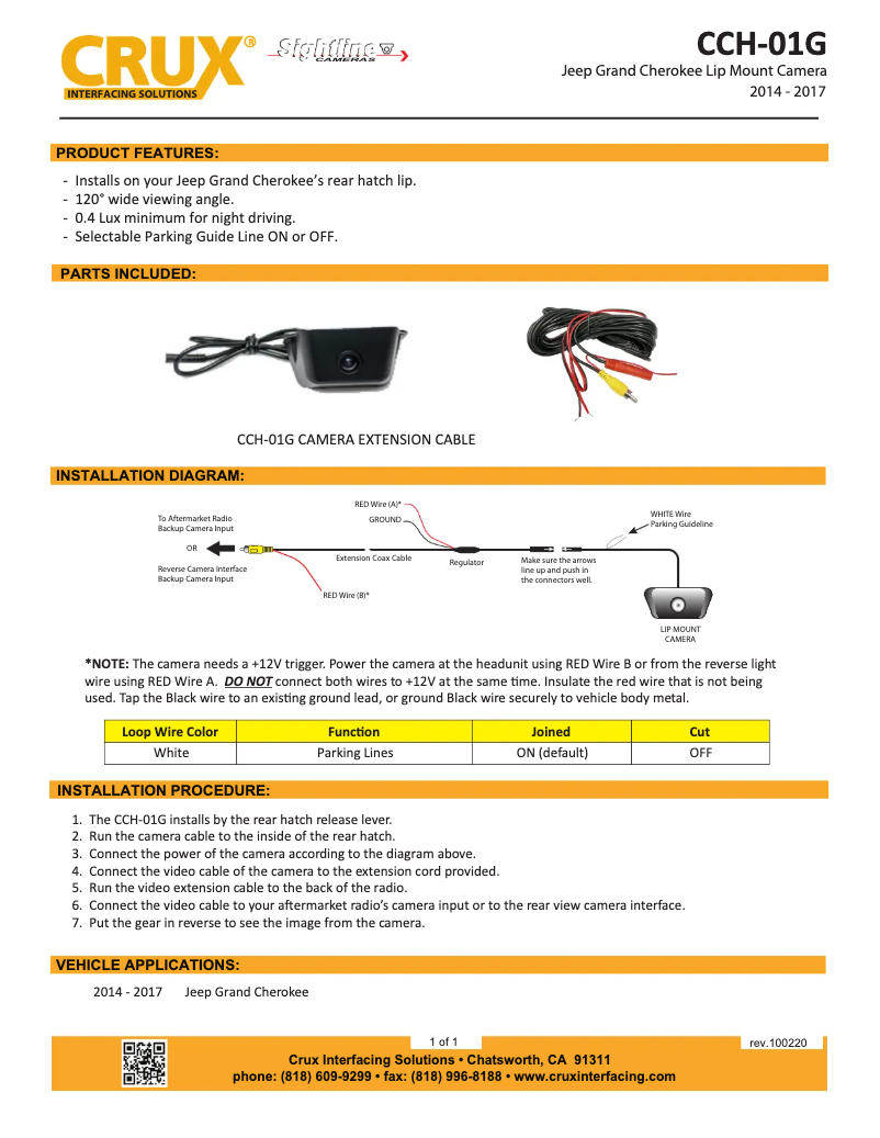 Imagen de la primera página del manual del dispositivo CCH-01G