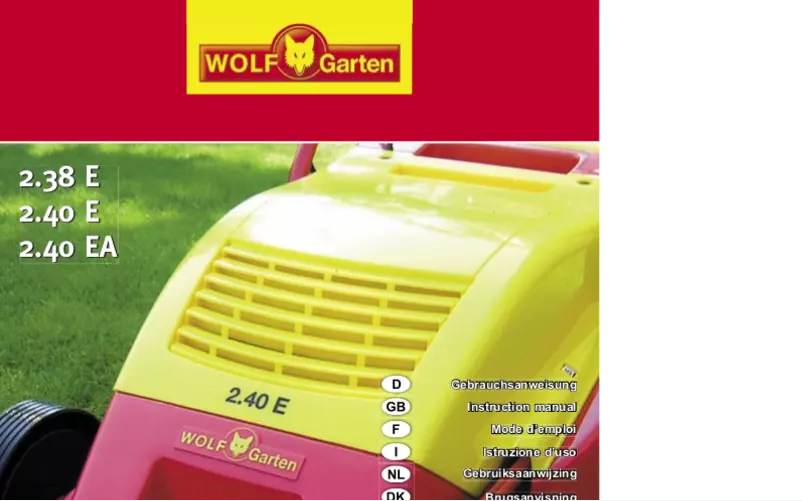 Página 1 del manual Manual de usuario Wolf Garten 2.40 E