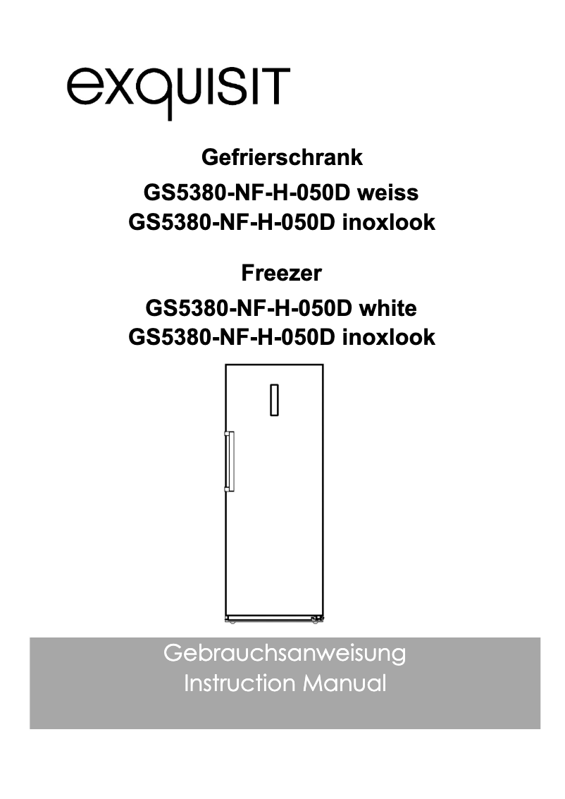Página 1 del manual Manual de usuario Exquisit GS5380-NF-H-050D