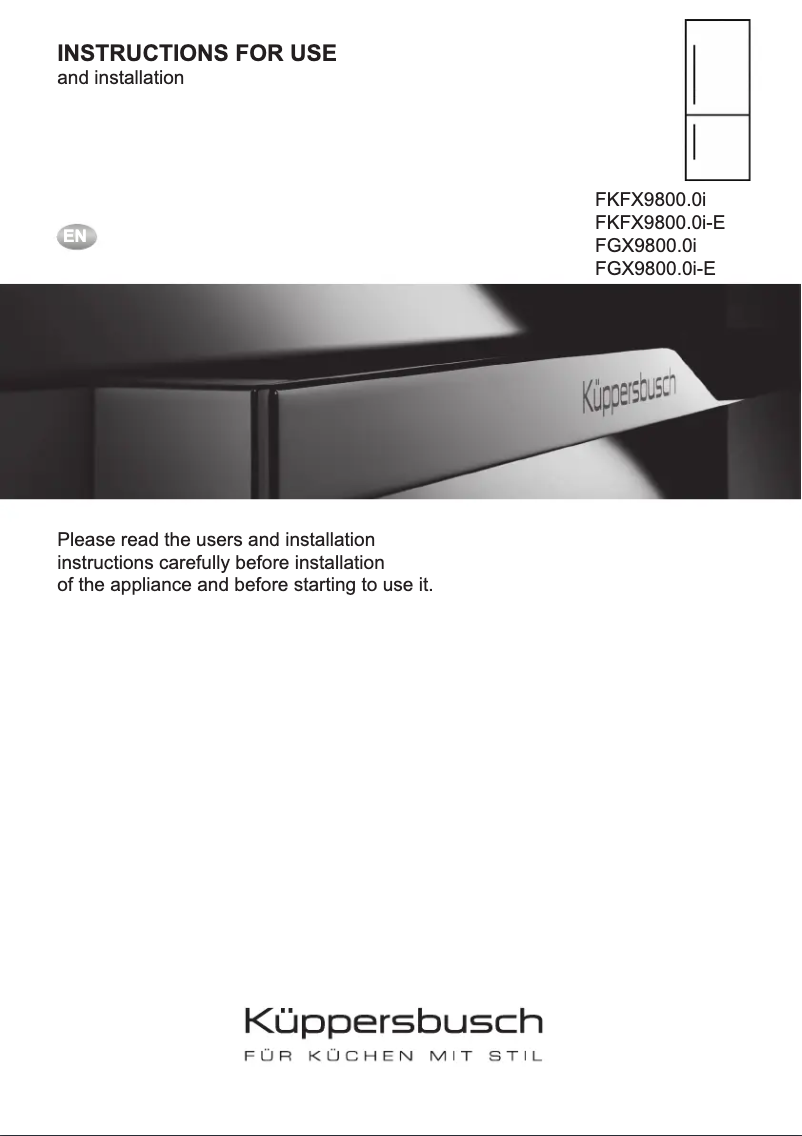 Página 1 del manual Manual de usuario Küppersbusch FKFX9800.0i-E